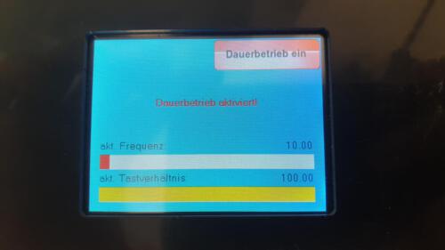 Frequenzgenerator - manueller Dauerbetrieb ein