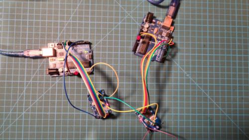 Versuchsaufbau mit 2 Micro-Controller inkl. CAN-Boards 