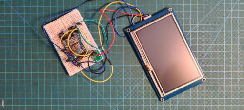 Nextion Display Entwicklungsaufbau mit NodeMCU