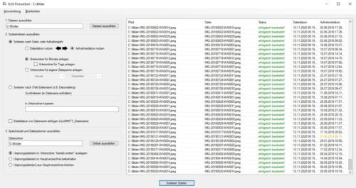 SLSS PictureSort - abgeschlossene Sortierung