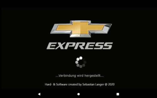 SLSS CarNet - Ladebildschirm der Android App